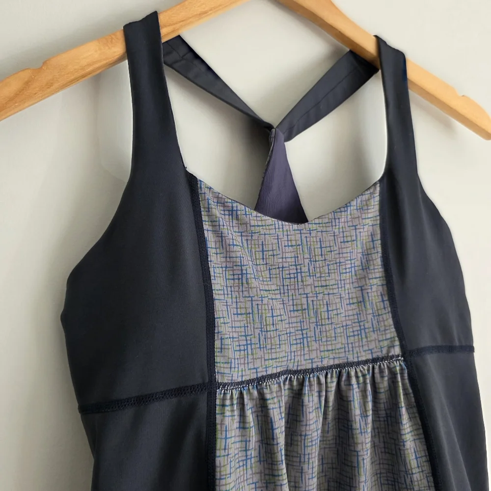 Athletic Athleisure Yoga Top Blue Grey Size Large - Picture 5 of 14
